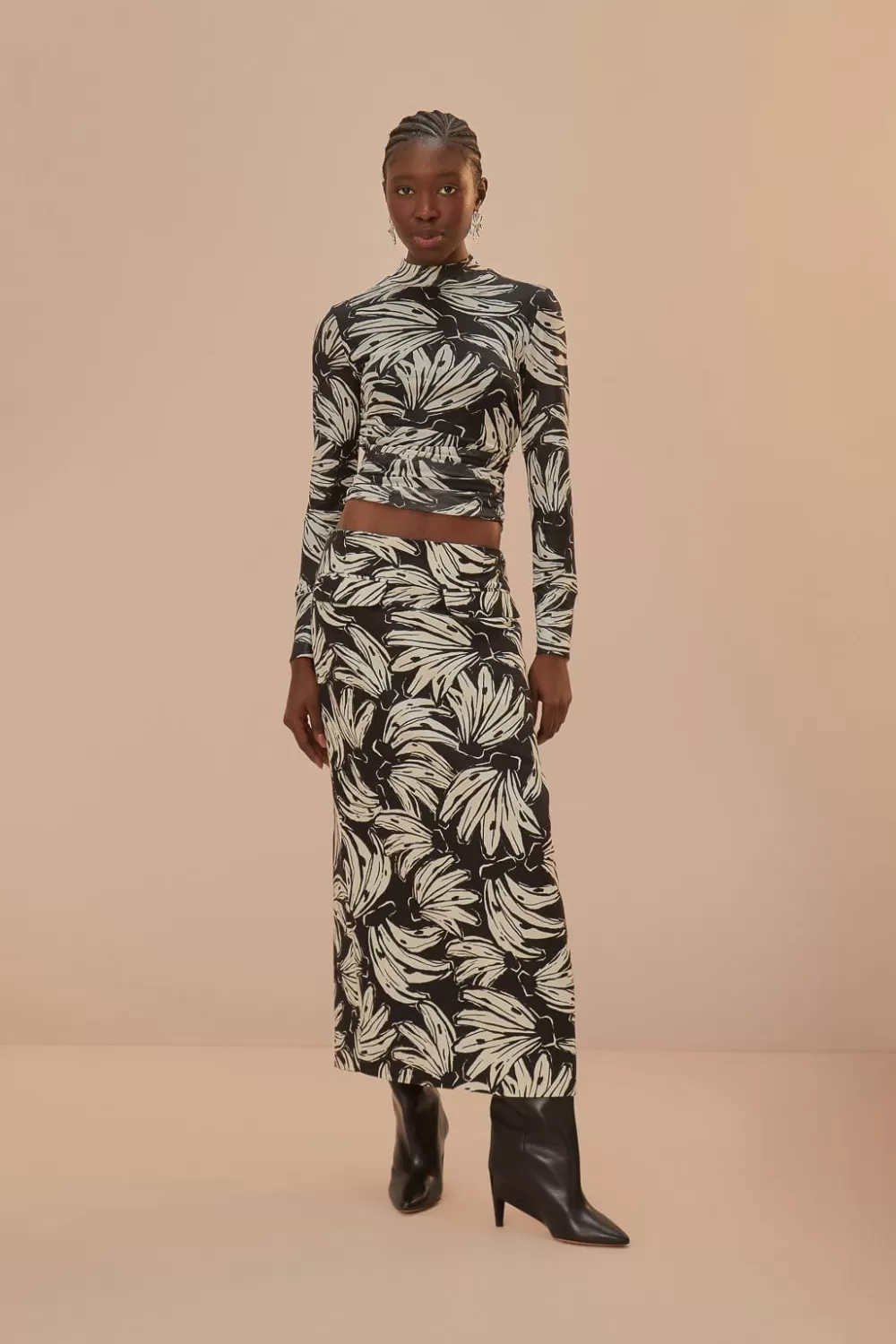 Chemisier en tulle noir Bossa Banana^FARM Rio  Clearance