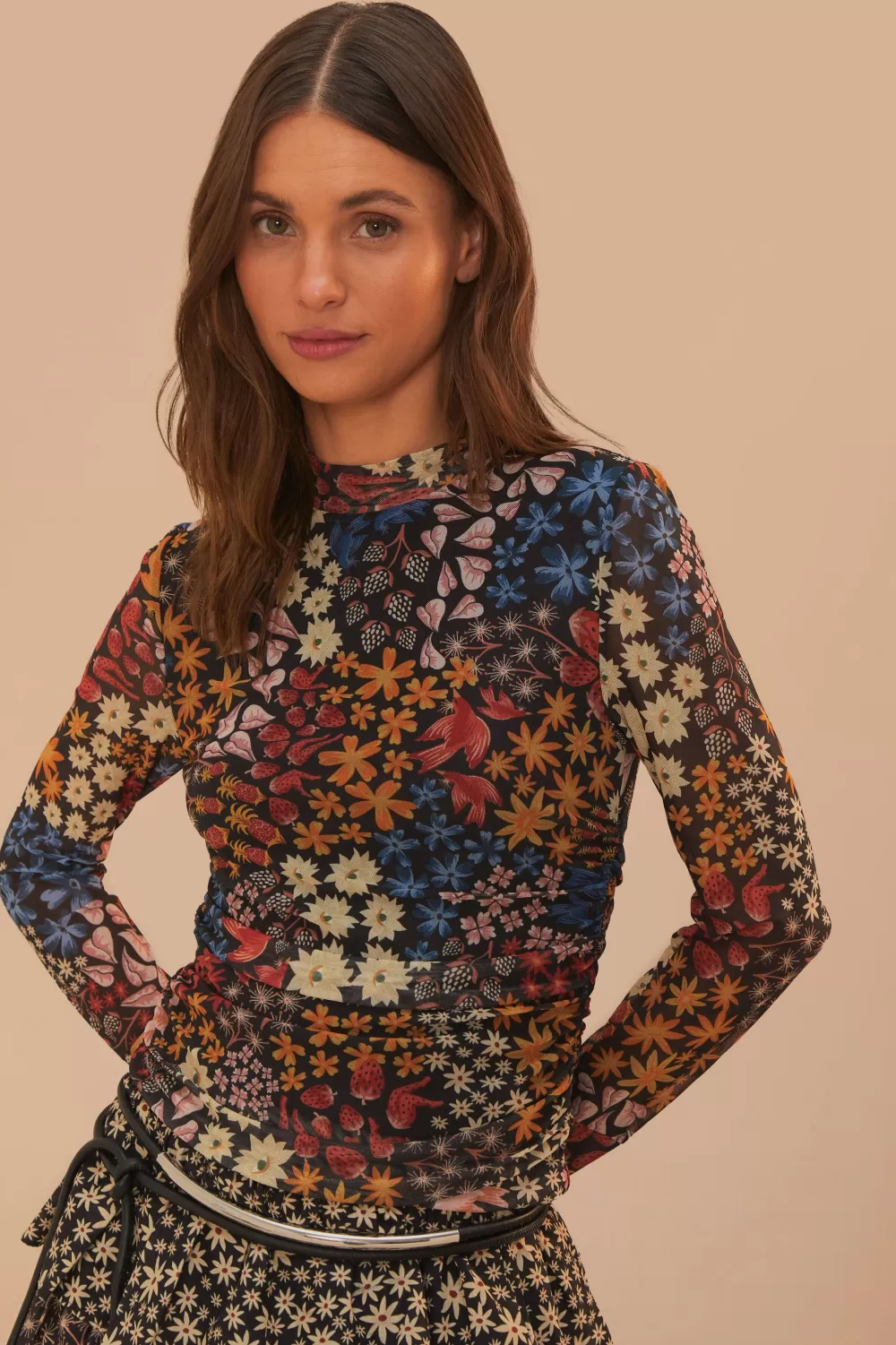 Chemisier en tulle noir Juju Garden^FARM Rio  Sale