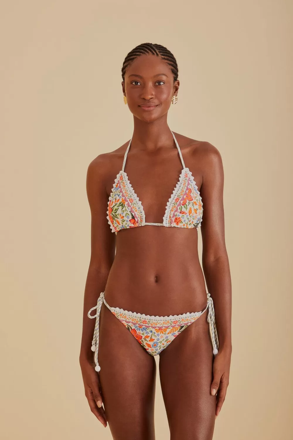Haut de bikini triangle Bloom Garden^FARM Rio  Flash Sale