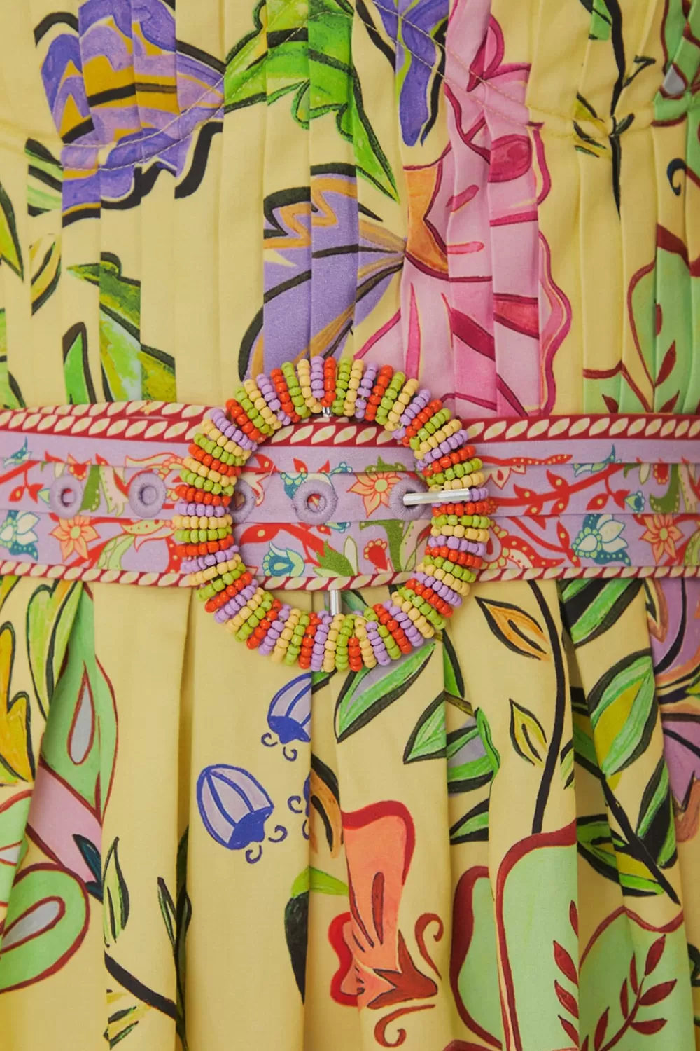 Mini-robe à manches courtes avec imprimé floral et insectes jaunes^FARM Rio  Flash Sale
