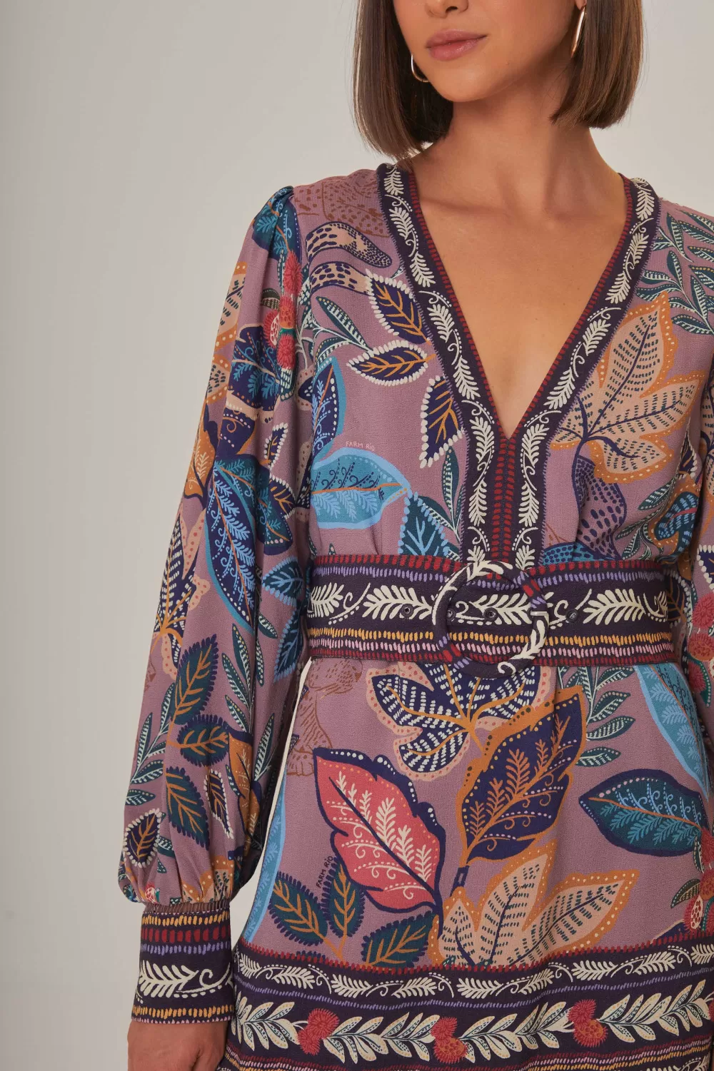 Mini-robe à manches longues Lavender Wild Night^FARM Rio  Hot