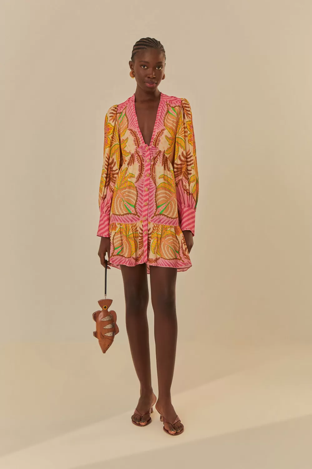 Mini-robe écharpe Sand Palm^FARM Rio  Cheap