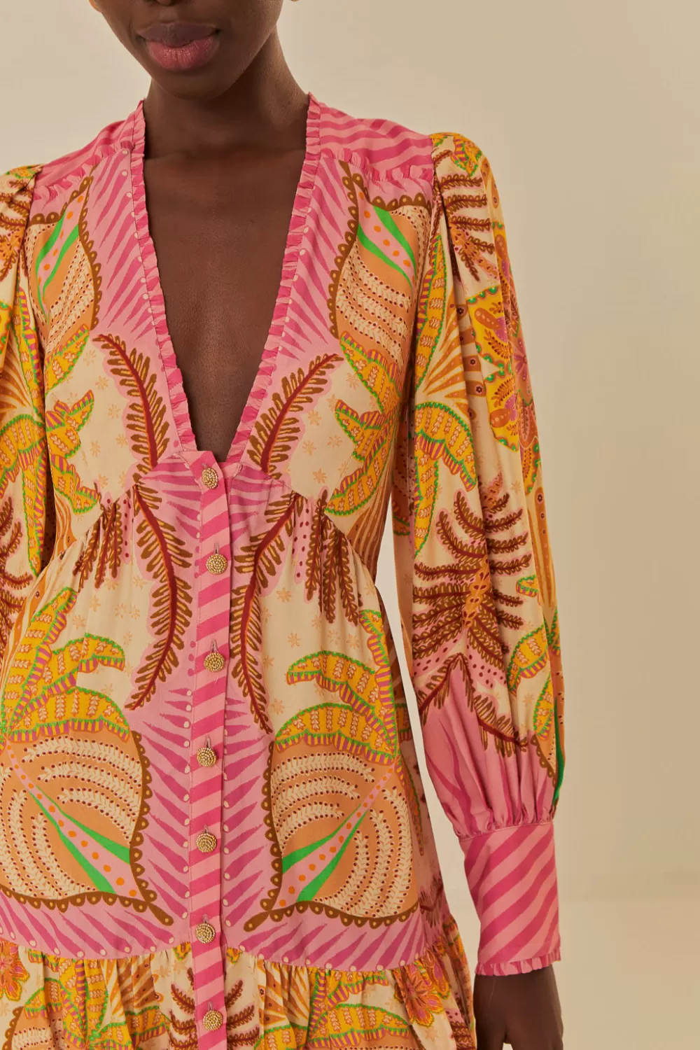 Mini-robe écharpe Sand Palm^FARM Rio  Cheap