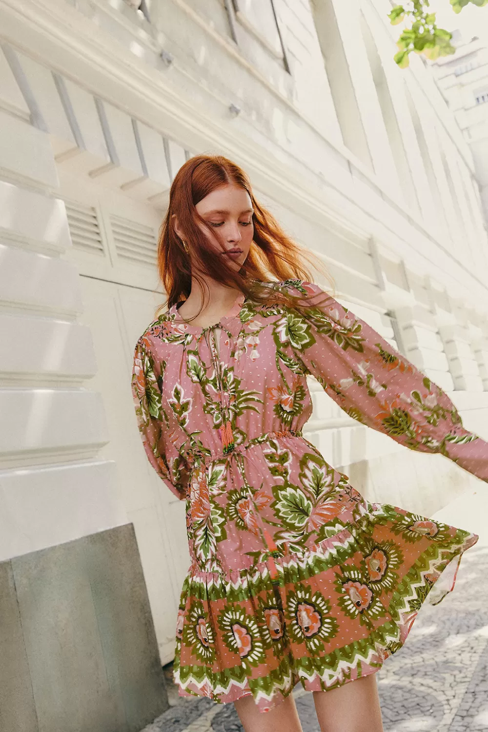 Mini-robe fleurie Aura rose tendre^FARM Rio  Sale