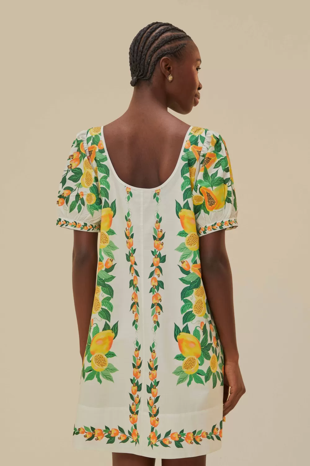 Mini-robe foulard salade de papaye^FARM Rio  Clearance