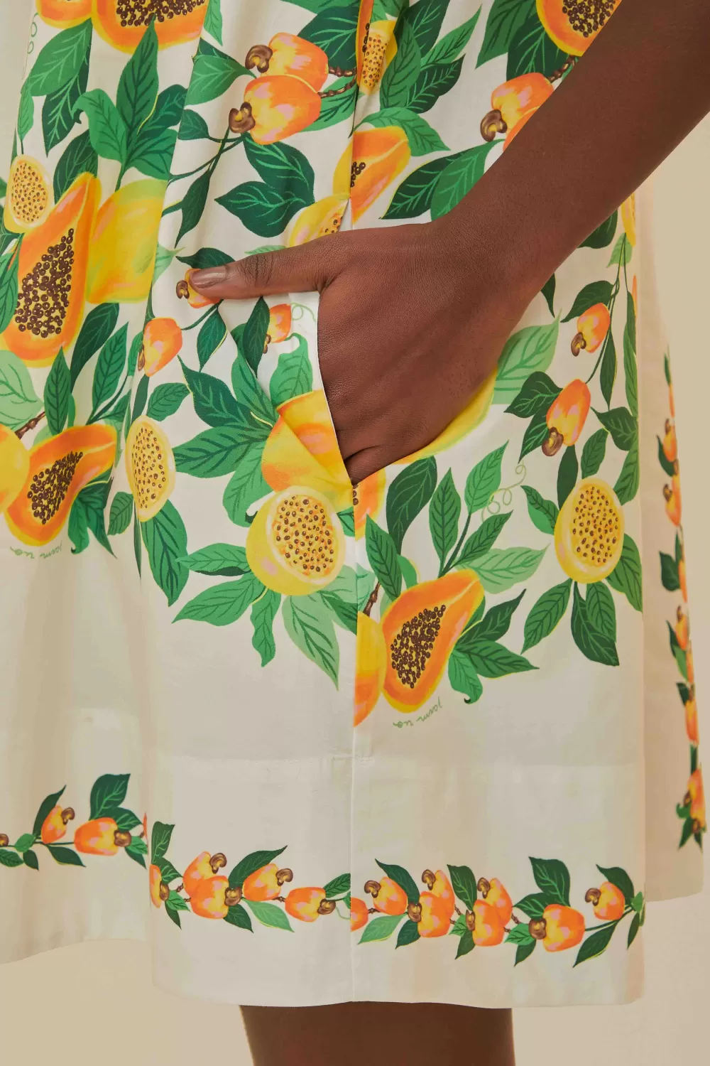 Mini-robe foulard salade de papaye^FARM Rio  Clearance