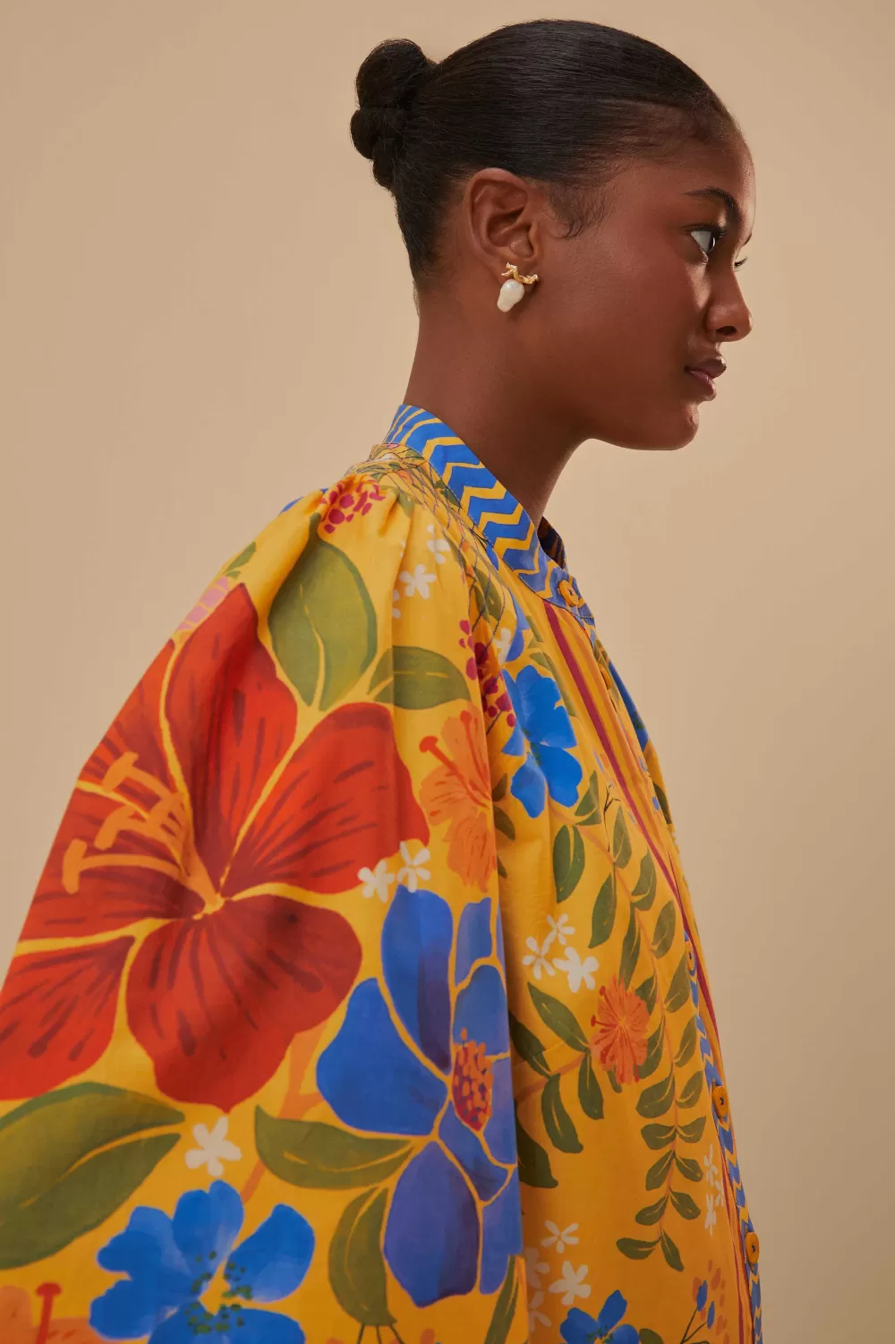 Mini-robe jaune fleurie Yard^FARM Rio  Clearance