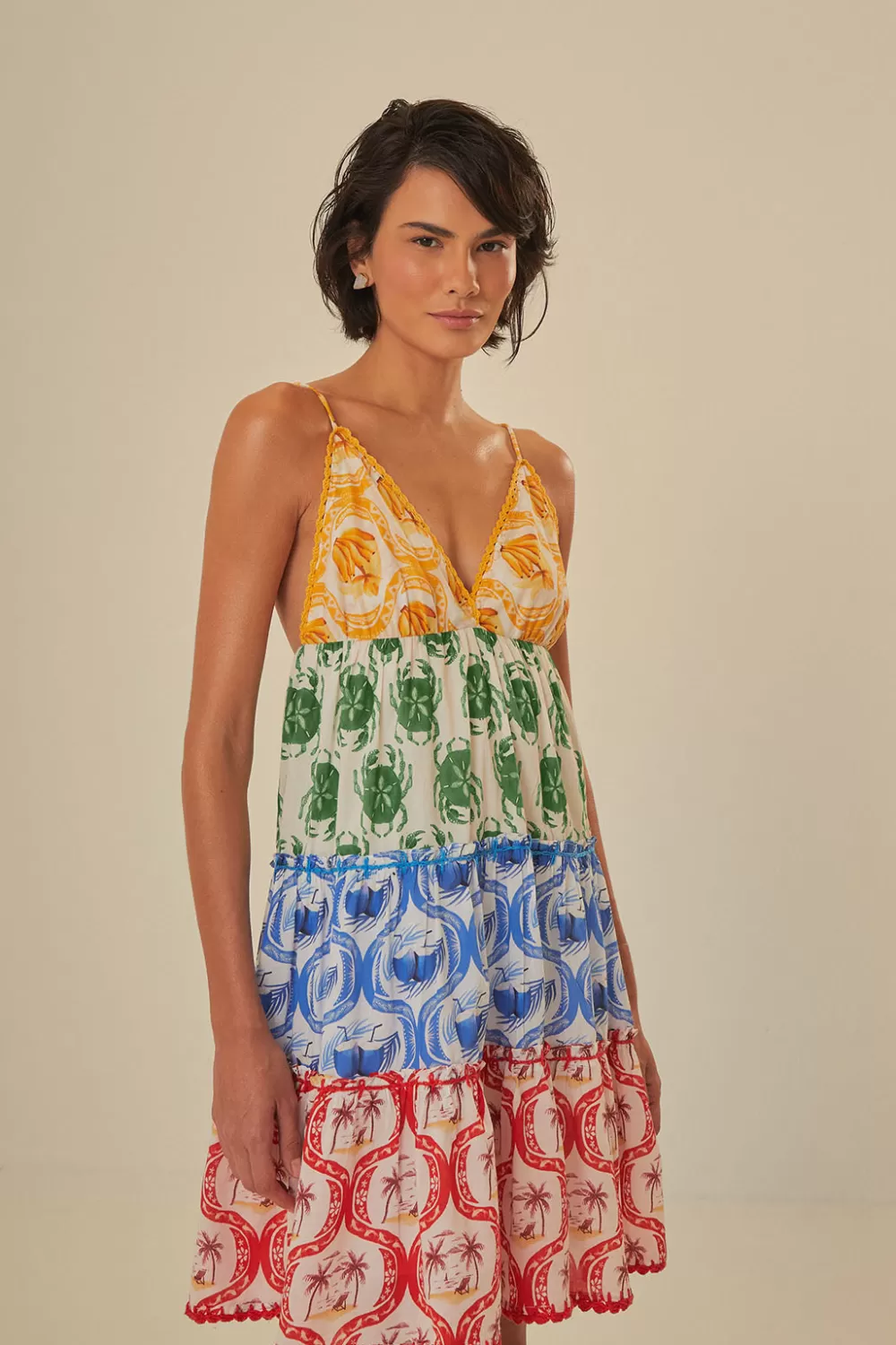 Mini-robe mélange d'été^FARM Rio  Hot