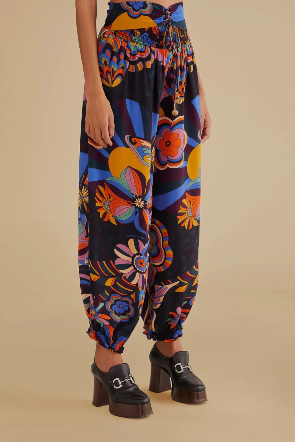 Pantalon noir ambiance années 70^FARM Rio  Flash Sale