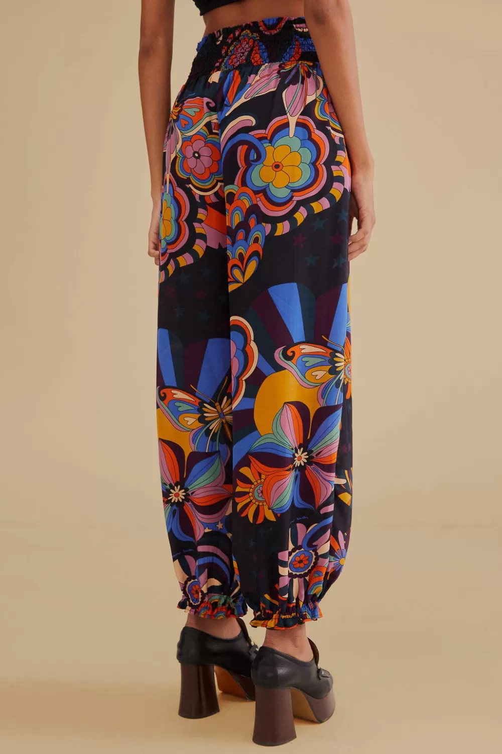 Pantalon noir ambiance années 70^FARM Rio  Flash Sale