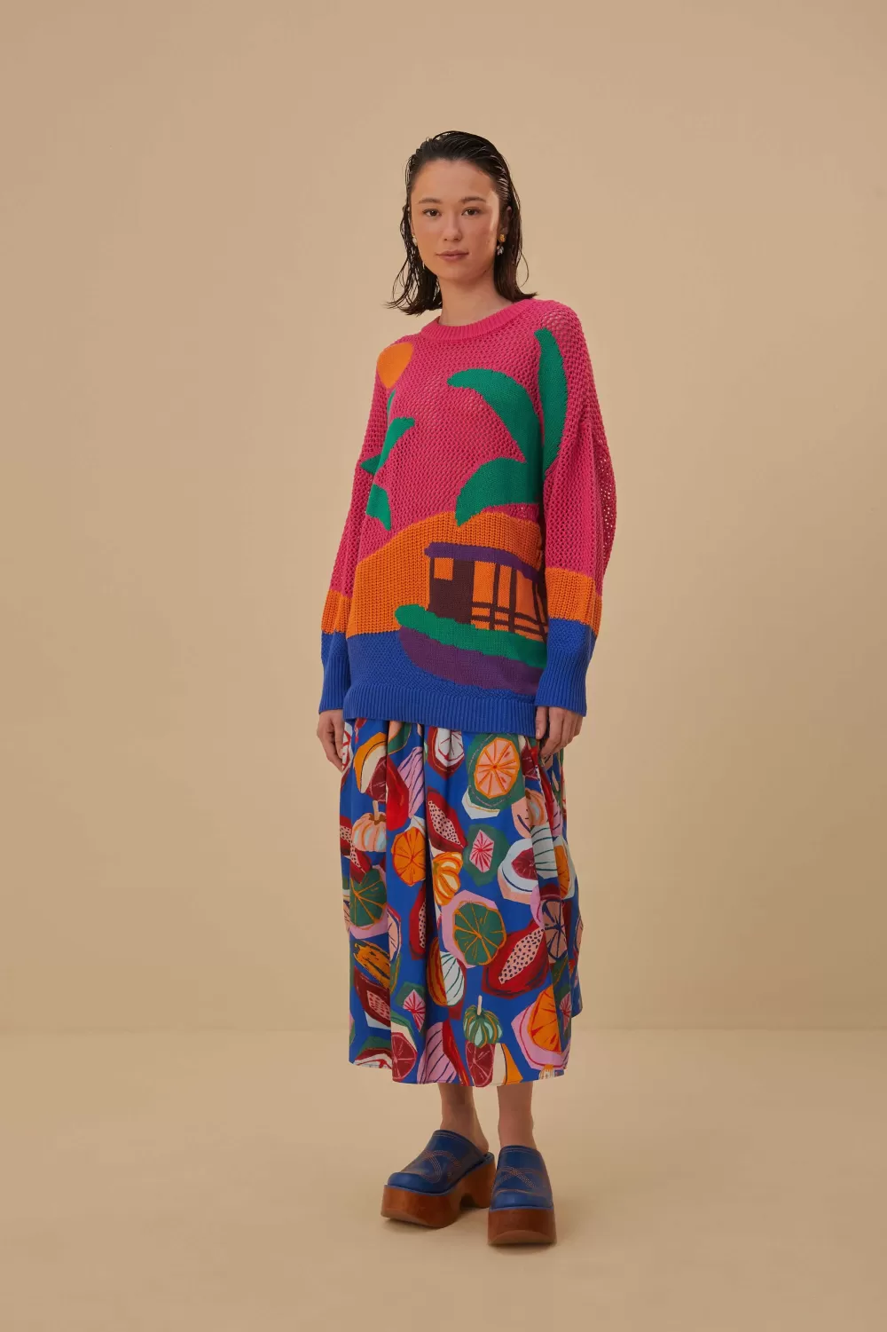 Pull en tricot de timbres Amazon^FARM Rio  Sale