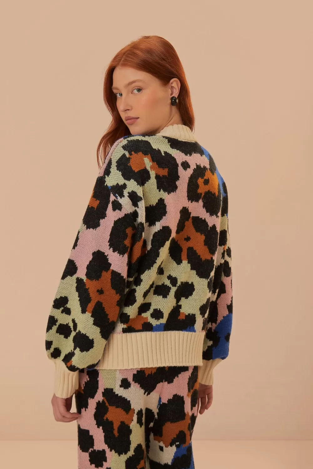Pull en tricot léopard coloré^FARM Rio  Cheap