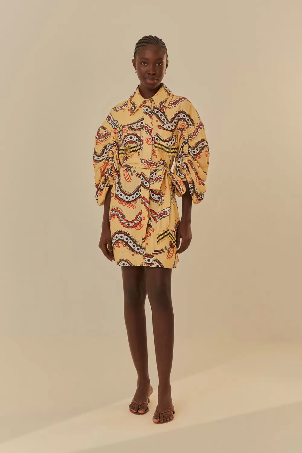 Robe courte serpent Sand Time^FARM Rio  Store