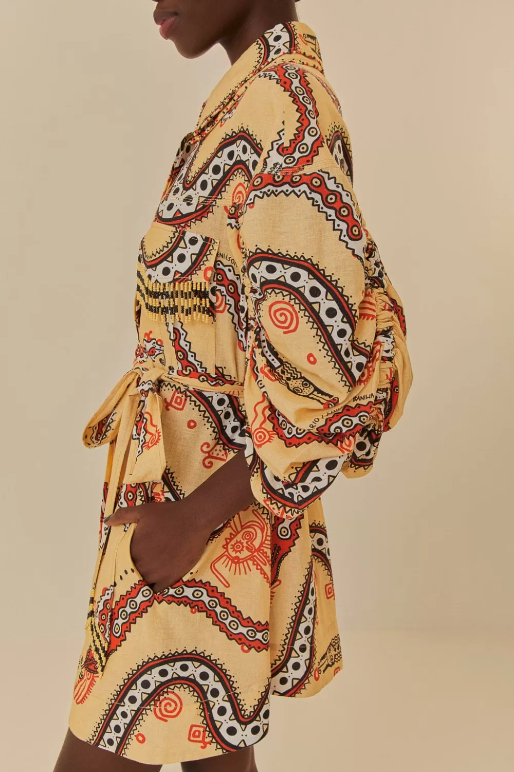 Robe courte serpent Sand Time^FARM Rio  Store