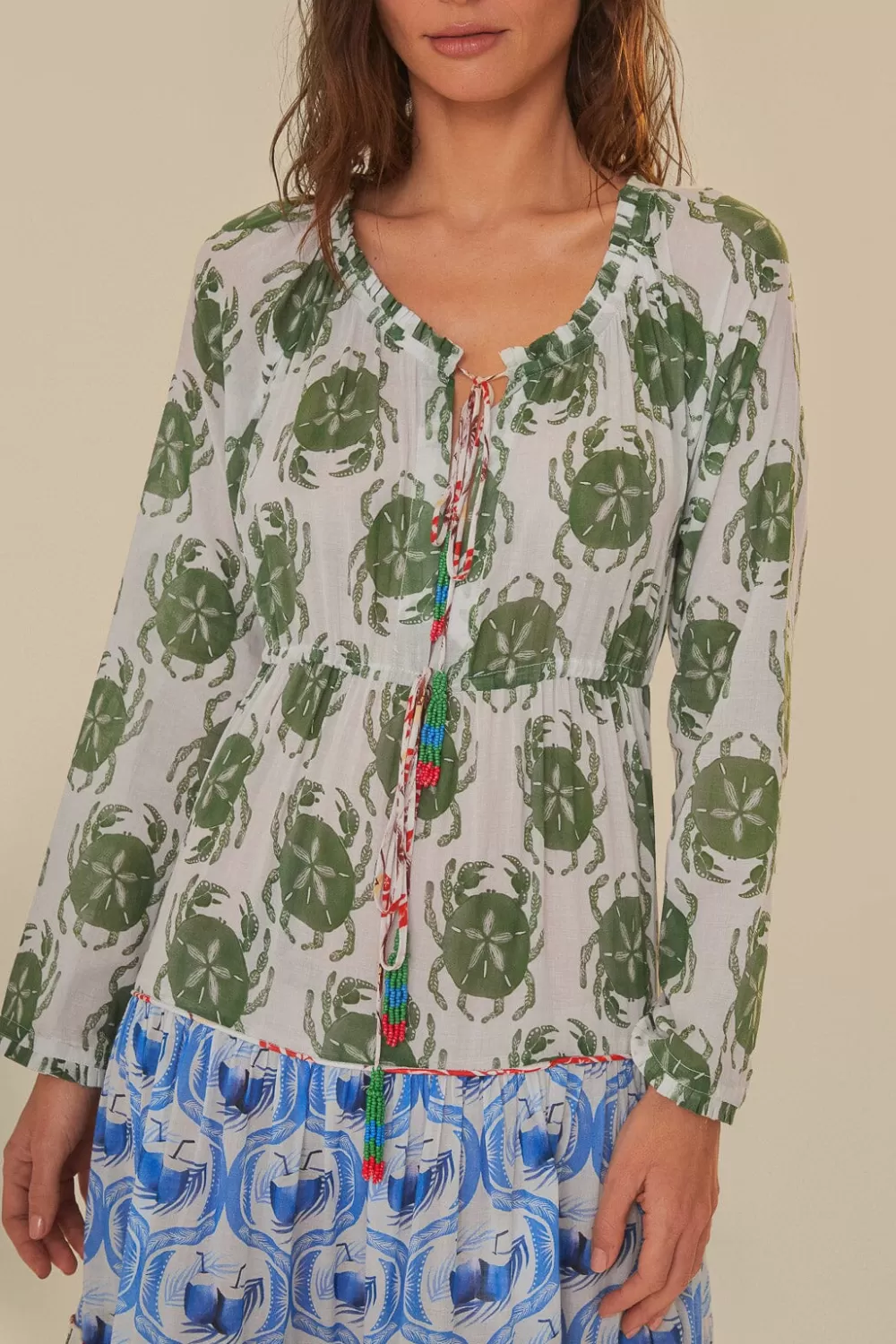 Robe longue à manches longues Stamp Mix^FARM Rio  Best Sale