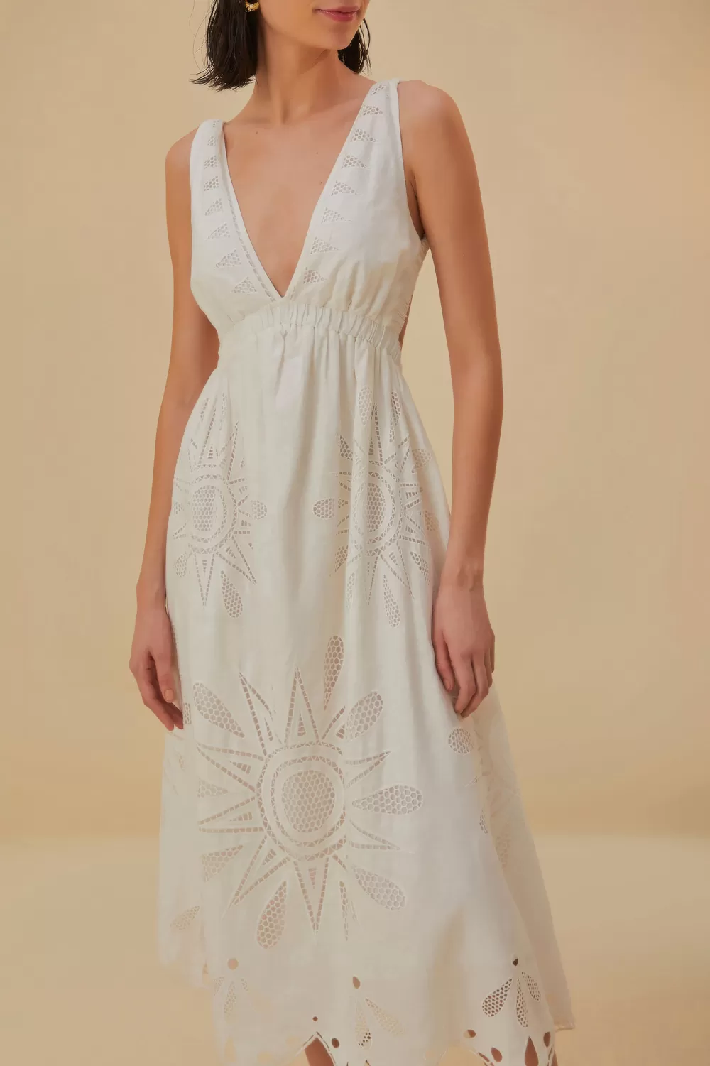 Robe longue blanc cassé Richelieu Lenzing™ Ecovero™ Euroflax™^FARM Rio  Sale
