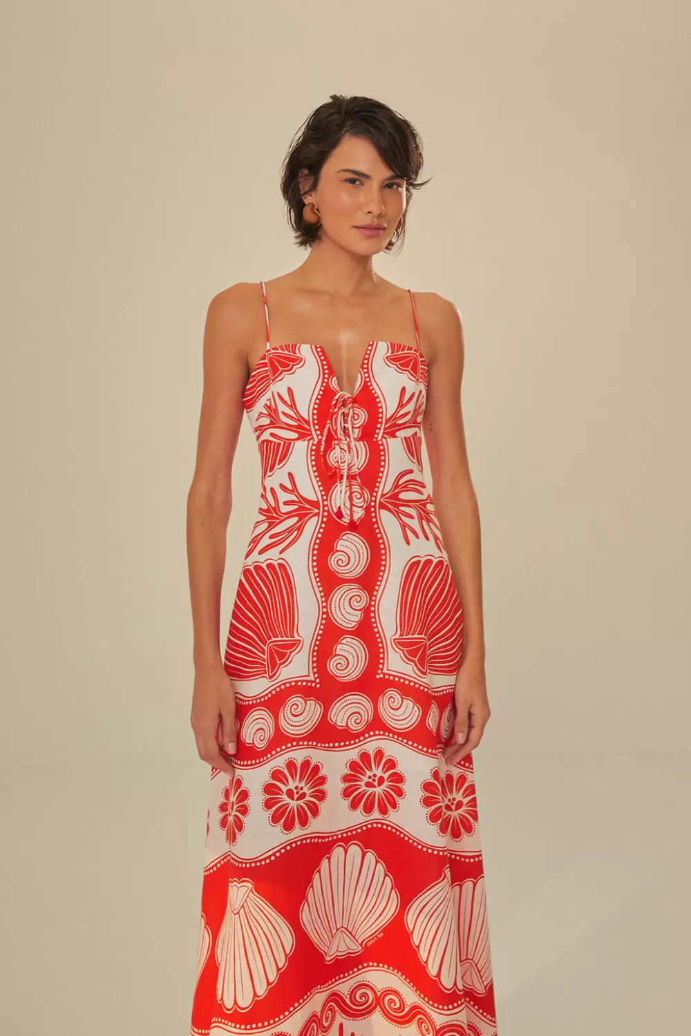Robe longue blanche Ainika Shell LENZING™ ECOVERO™ Euroflax™^FARM Rio  Clearance