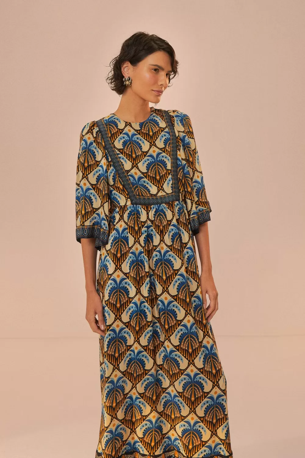 Robe longue Cocopalm beige^FARM Rio  Best Sale