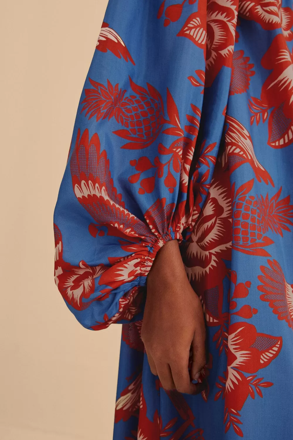 Robe longue de jardin en dentelle bleu clair^FARM Rio  Fashion