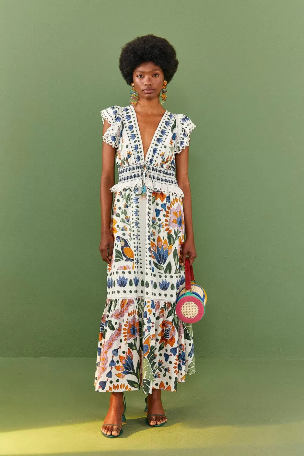 Robe longue jardin d'été blanche^FARM Rio  Shop
