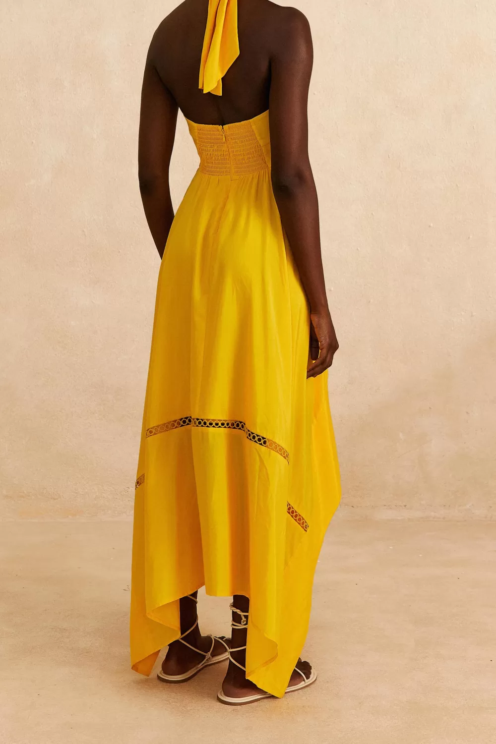 Robe longue jaune sans manches^FARM Rio  Fashion