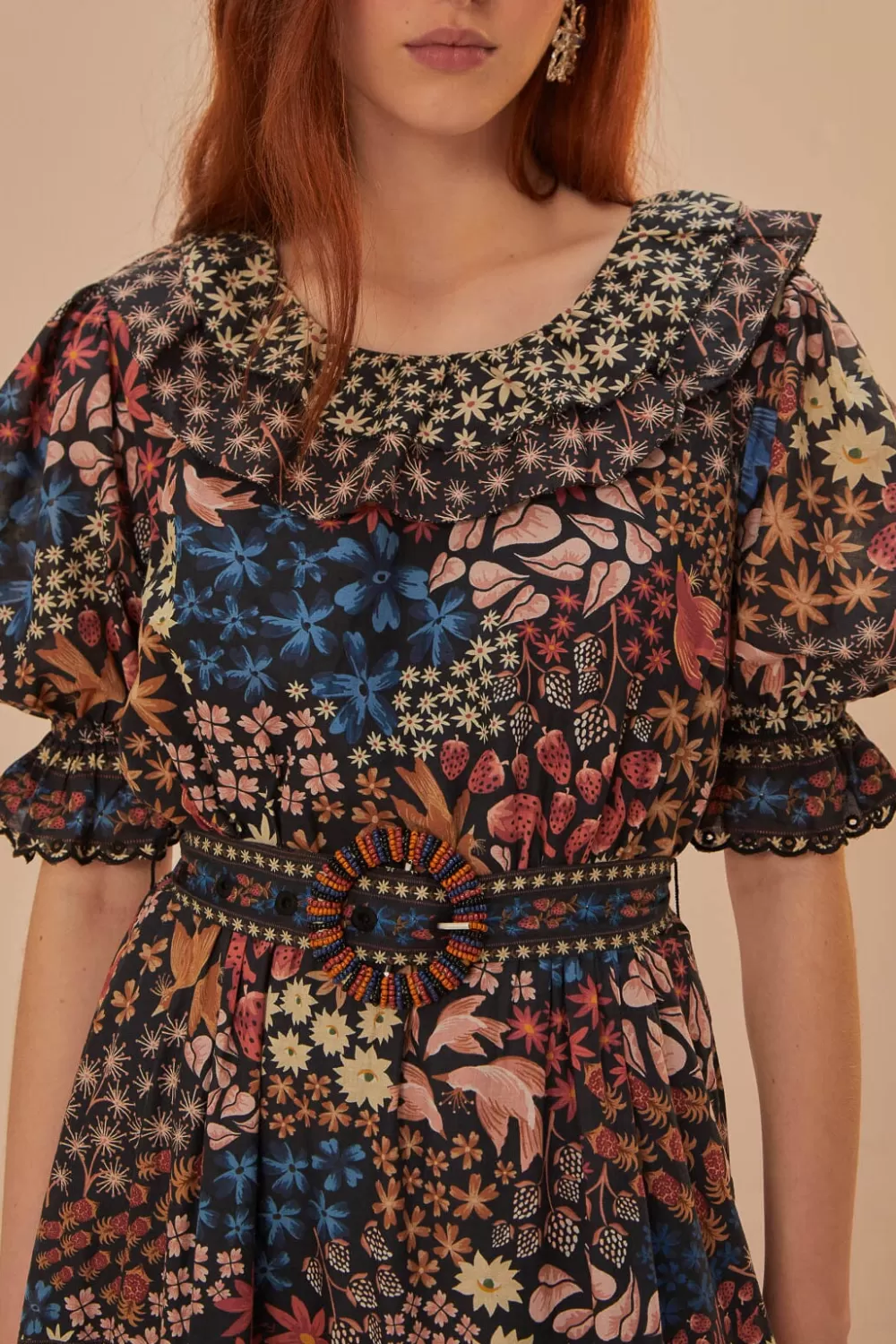 Robe longue noire Jujus Garden^FARM Rio  Discount