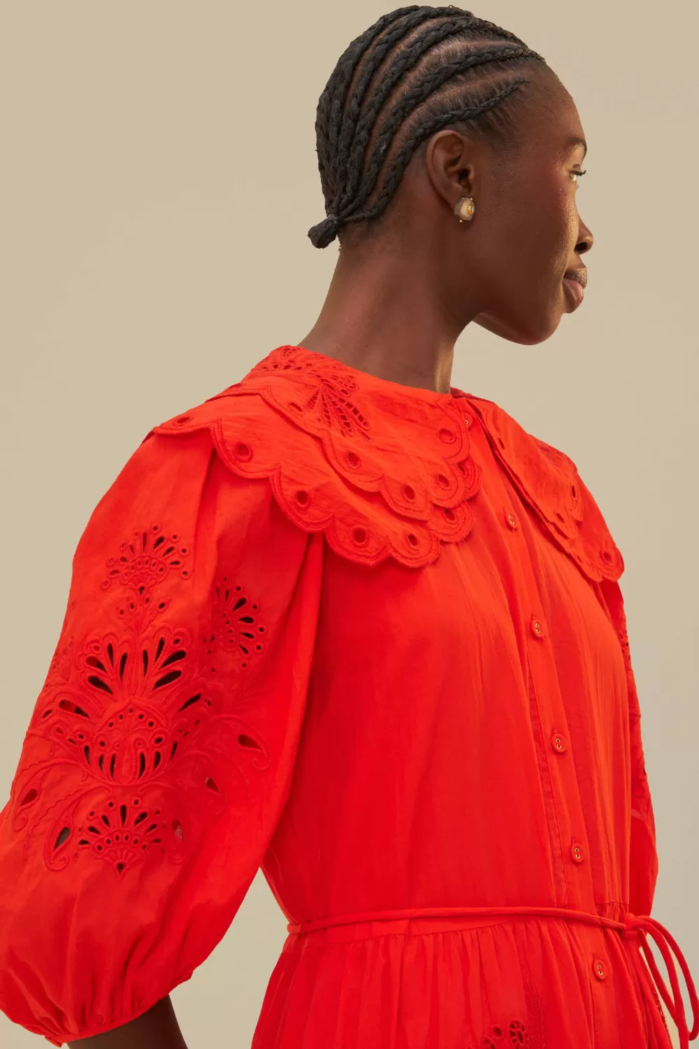 Robe longue Richelieu rouge colibri^FARM Rio  Cheap