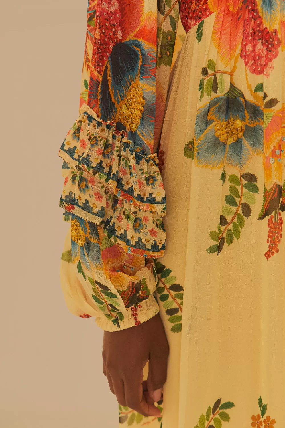 Robe longue sable Delicate Garden^FARM Rio  Sale