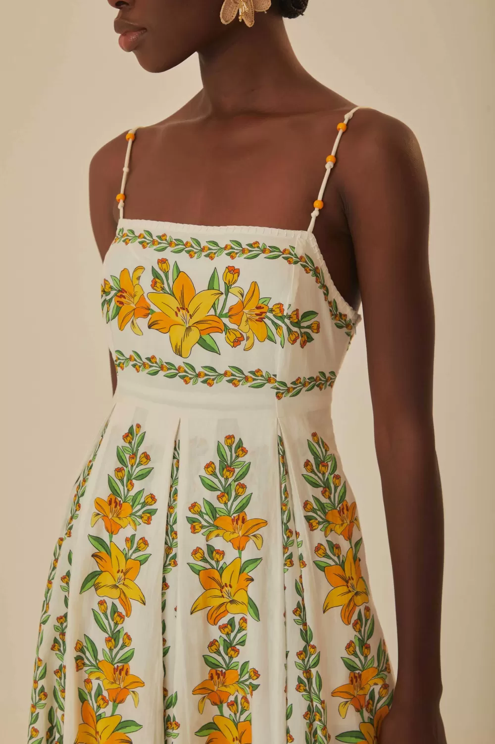 Robe longue sans manches Off-White Tropical Lightness^FARM Rio  New