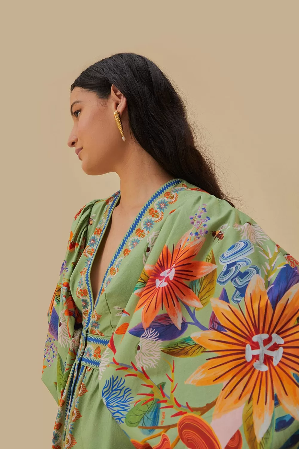 Robe longue verte Bright Yard^FARM Rio  Cheap