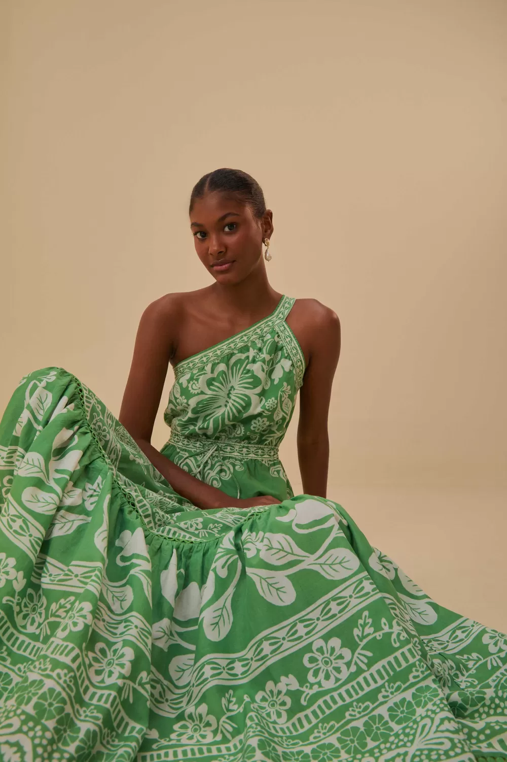 Robe longue verte Sweet Garden^FARM Rio  Fashion