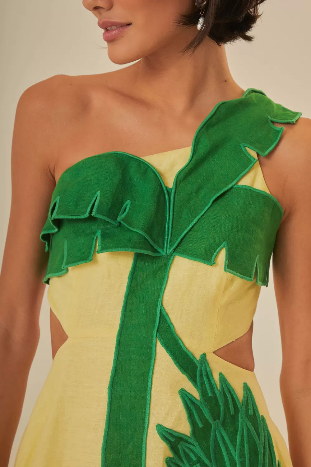 Robe midi à découpes de palmiers^FARM Rio  Store