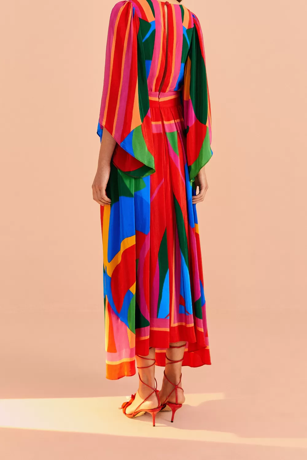 Robe midi à feuilles colorées^FARM Rio  New