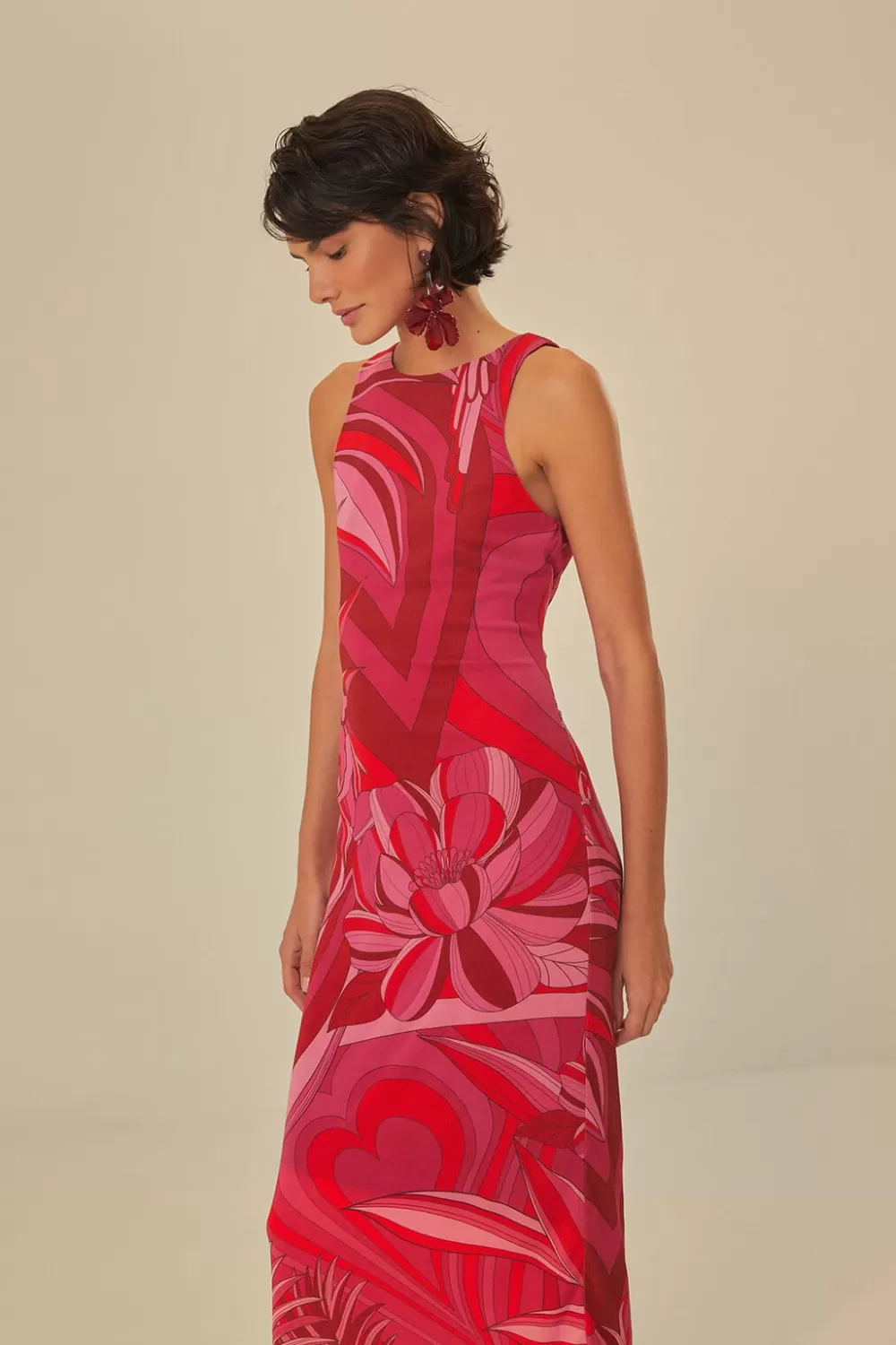 Robe midi rouge en tulle Endless Summer^FARM Rio  Sale