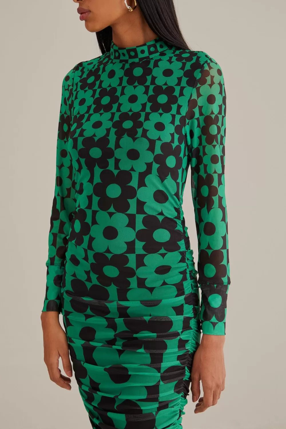Robe midi verte en tulle Lovedaisy^FARM Rio  Cheap