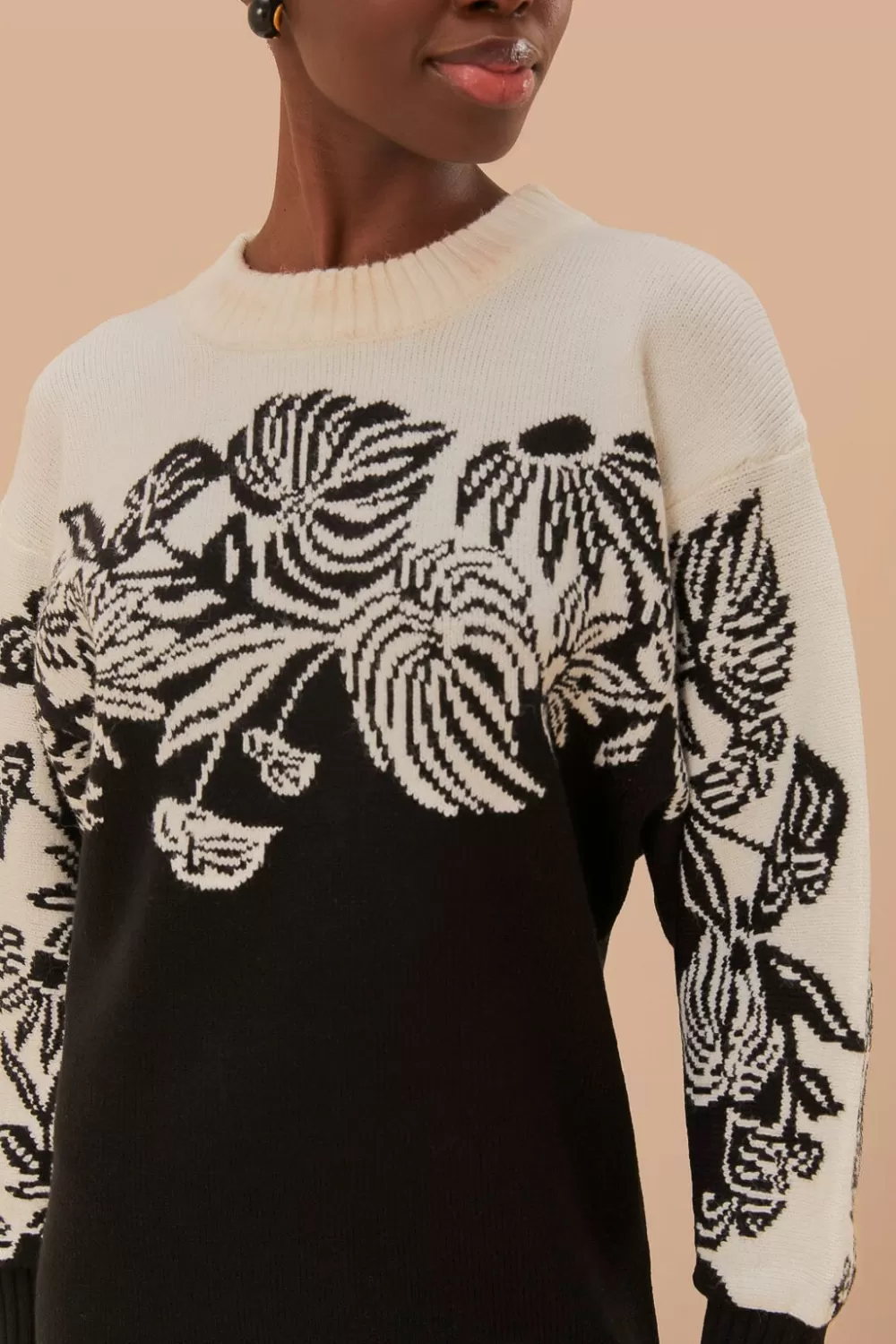 Robe pull en tricot Surreal Garden^FARM Rio  New